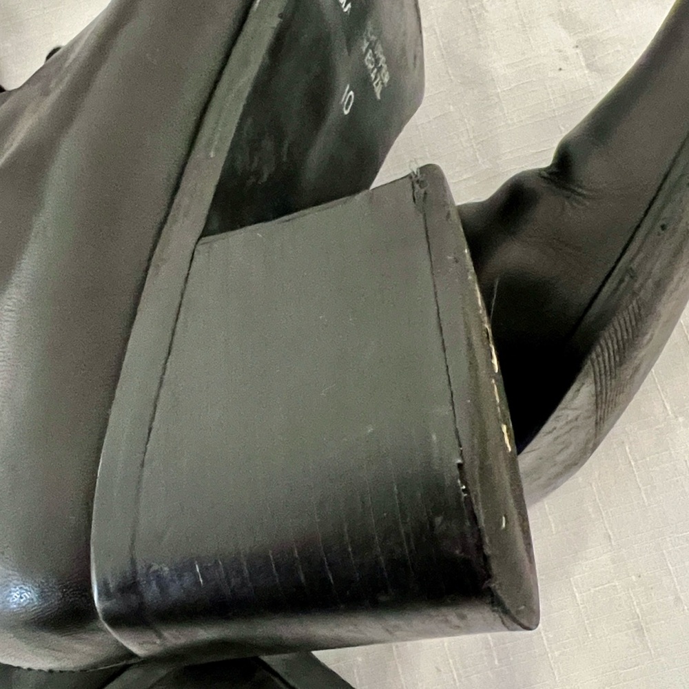 Black Leather Women's Boots / Made in Brazil - Picture 10 of 13